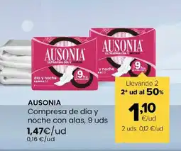 Autoservicios Familia AUSONIA Compresa de día y noche con alas, oferta