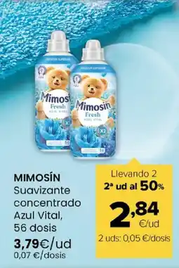 Autoservicios Familia MIMOSÍN Suavizante concentrado Azul Vital, oferta