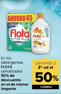 Autoservicios Familia FLOTA En los detergentes señalizados oferta