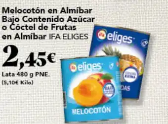 Gadis IFA ELIGES Melocotón en Almíbar Bajo Contenido Azúcar o Cóctel de Frutas en Almíbar oferta