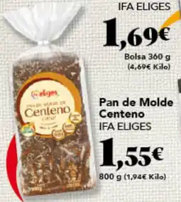 Gadis IFA ELIGES Pan de Molde Centeno oferta