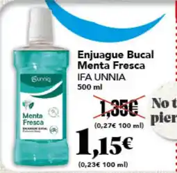 Gadis IFA UNNIA Enjuague Bucal Menta Fresca oferta