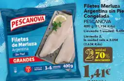 Gadis PESCANOVA Filetes Merluza Argentina sin Piel Congelada oferta
