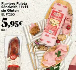 Gadis EL POZO Fiambre Paleta Sándwich 11x11 sin Gluten oferta