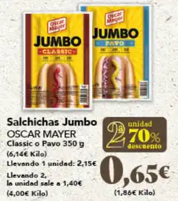 Gadis OSCAR MAYER Salchichas Jumbo oferta
