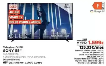 El Corte Inglés Sony - televisor oled oferta