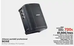 El Corte Inglés Bose - altavoz portatil profesional oferta