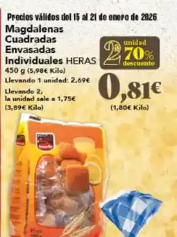 Gadis Magdalenas cuadradas envasadas individuales oferta