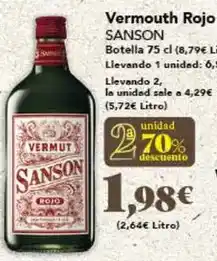 Gadis Sanon - vermouth rojo oferta