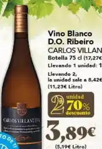 Gadis Carlos villanueva - vino blanco d.o. ribeiro oferta