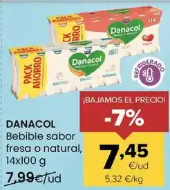 Autoservicios Familia Danone - bebible sabor fresa o natural oferta
