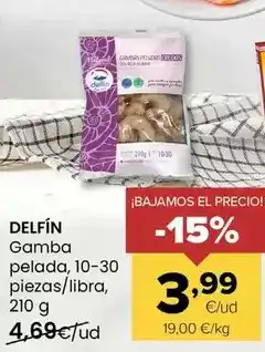 Autoservicios Familia Delfín - gamba pelada, 10-30 piezas/ libra oferta