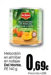 Unide Market Del monte - melocoton en almíbar en rodajas oferta