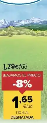 Autoservicios Familia Central lechera asturiana - leche desnatada oferta