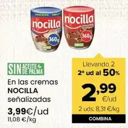 Autoservicios Familia Nocilla - en las cremas senalizados oferta