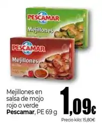 Unide Market Pescamar - mejillones en salsa de mojo rojo o verde oferta