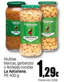 Unide Market La asturiana - alubias blancas, garbanzos o lentejas cocidas oferta