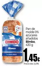 Unide Market Bimbo - pan de molde 0% azucares anadidos oferta