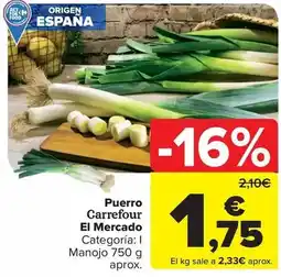 Carrefour Market Origen - puerro oferta