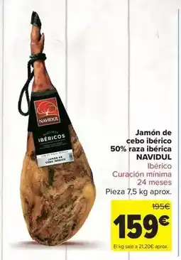 Carrefour Market Navidul - jamon de cebo iberico 50% raza iberica oferta
