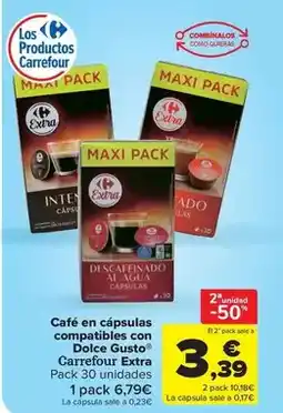 Carrefour Market Carrefour - café en cápsulas compatibles con dolce gusto extra oferta