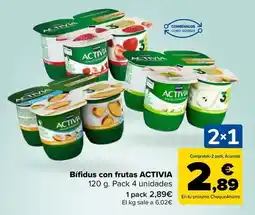 Carrefour Activia - bifidus con frutas oferta