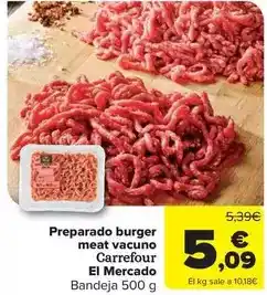 Carrefour Market Carrefour - preparado burger meat vacuno el mercado oferta