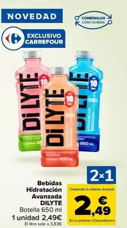 Carrefour Dilyte - bebidas hidratacion avanzada oferta