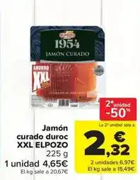 Carrefour Market Elpozo - jamon curado duroc xxl oferta