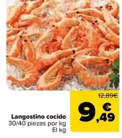 Carrefour Langostino cocido oferta