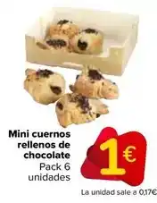 Carrefour Mini cuernos rellenos de chocolate oferta