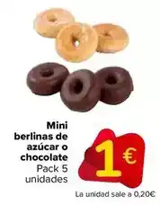 Carrefour Mini berlinas de azucar o chocolate oferta