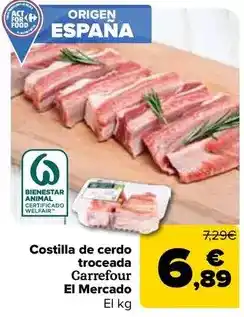 Carrefour Carrefour el mercado - costilla de cerdo troceada oferta