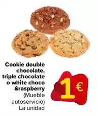 Carrefour Cookie double chocolate, triple chocolate o white choco &raspberry oferta