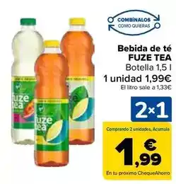 Carrefour Fuze tea - bebida de te oferta
