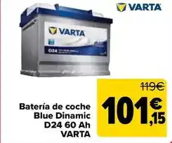 Carrefour Varta - batería de coche blue dinamic d24 60 ah oferta