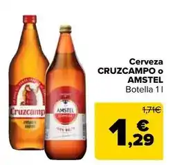 Carrefour Cruzcampo/amstel - cerveza oferta