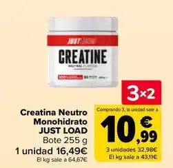 Carrefour Just loading - creatina neutro monohidrato oferta
