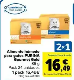 Carrefour Purina - alimento húmedo para gatos gourmet gold oferta