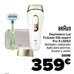 Carrefour Braun - depiladora luz pulsada silk-expert pro 5 l5052 oferta