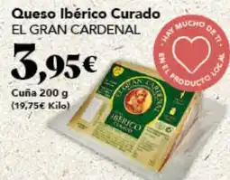 Gadis EL GRAN CARDENAL Queso Ibérico Curado oferta