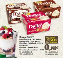 Gadis DALKY Crema Dúo Chocolate o Fresa Nata o Chocolate Nata oferta