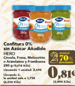 Gadis HERO Confitura 0% sin Azúcar Añadido oferta