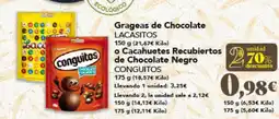 Gadis LACASITOS y CONGUITOS Grageas de Chocolate o Cacahuetes Recubiertos de Chocolate Negro oferta