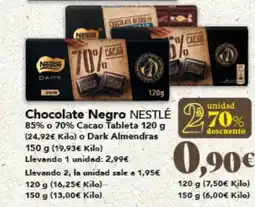 Gadis NESTLÉ Chocolate Negro oferta