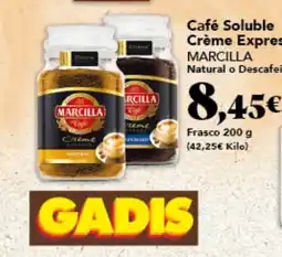 Gadis MARCILLA Cafe Soluble Crème Express Natural o Descafeinado oferta