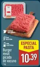 ALDI Burger meat picada de vacuno oferta