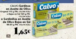 Gadis CALVO Sardinas en Aceite de Oliva Original o Bajas en Sal oferta