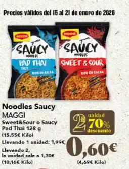 Gadis MAGGI Noodles Saucy Sweet&Sour o Saucy Pad Thai oferta