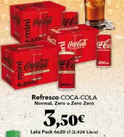Gadis COCA-COLA Refresco Normal, Zero o Zero Zero oferta